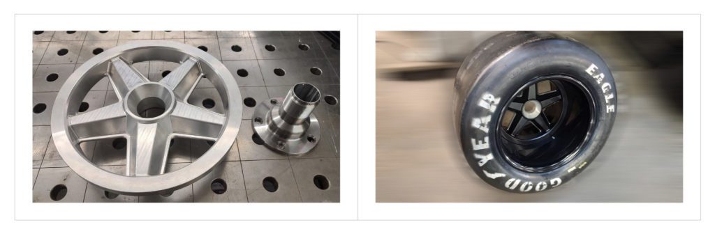 finished product. aluminum rim and tire