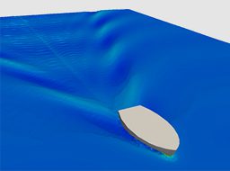 HPC in CFD wake development boat