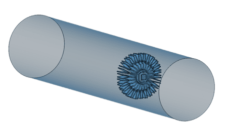 flow regions created using CAD model to assess the forced convection design variants