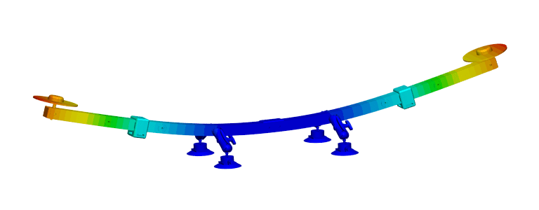 Eigenmode shapes obtained from frequency analysis